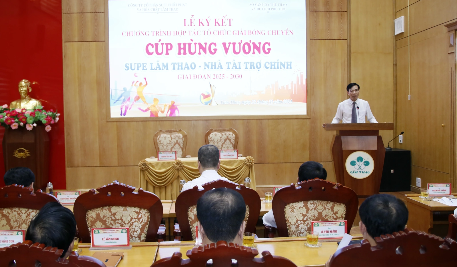 Ký kết Chương trình hợp tác tổ chức Giải bóng chuyền Cúp Hùng Vương - Supe Lâm Thao