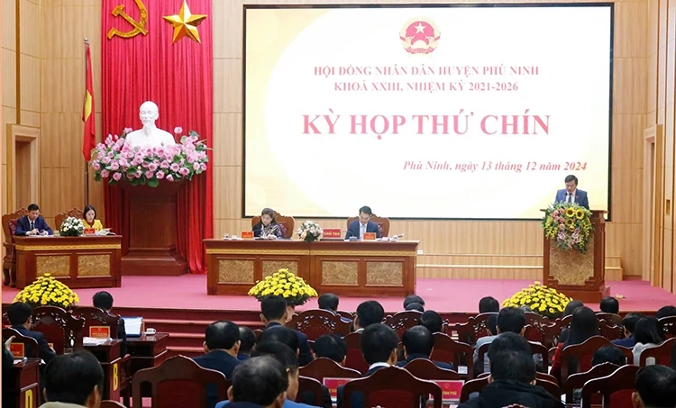 Kỳ họp thứ Chín, HĐND huyện Phù Ninh khóa XXIII