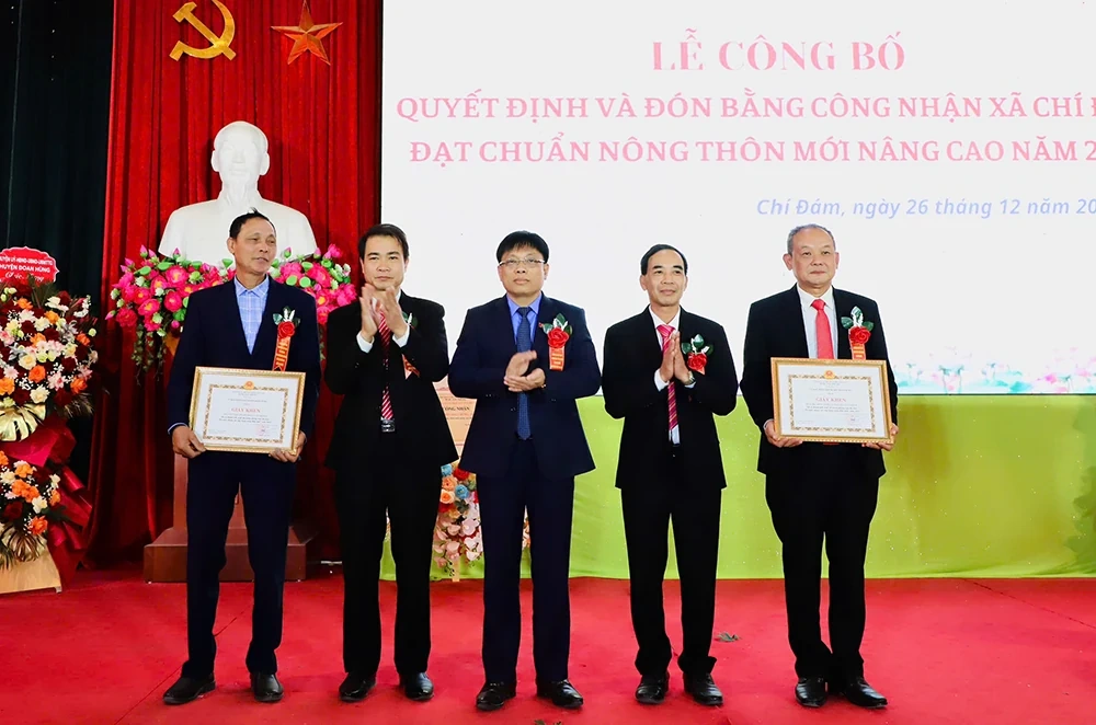 Đoan Hùng có xã đầu tiên đạt chuẩn NTM nâng cao năm 2024