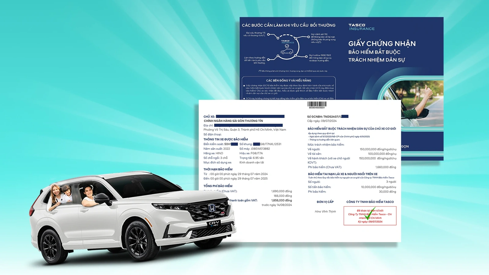 Chọn Bảo hiểm Tasco - Hành trình an toàn, niềm tin vững chắc