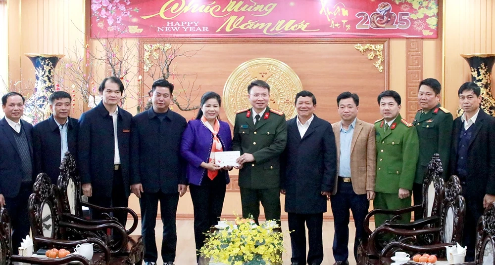 Các đồng chí lãnh đạo tỉnh thăm và chúc Tết tại các địa phương