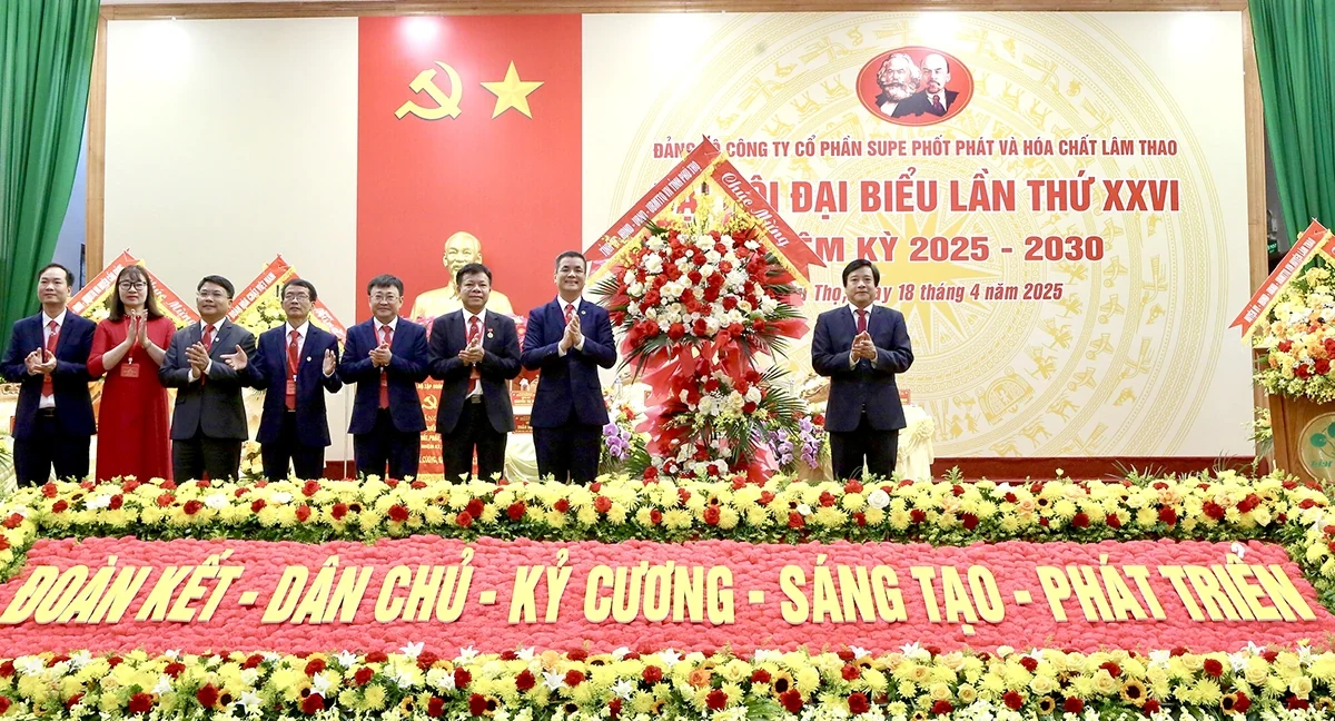 Đại hội đại biểu Đảng bộ Công ty CP Supe Phốt phát và Hóa chất Lâm Thao lần thứ XXVI