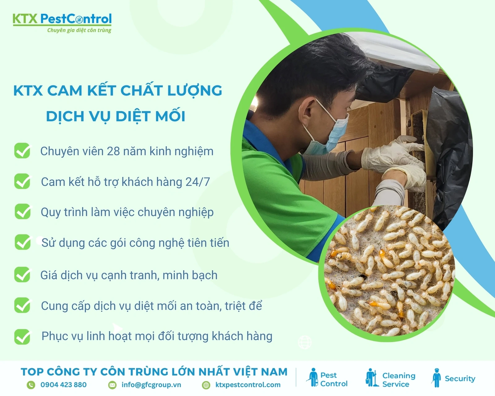 Diệt Côn Trùng KTX - Công ty chuyên cung cấp dịch vụ diệt mối tại nhà