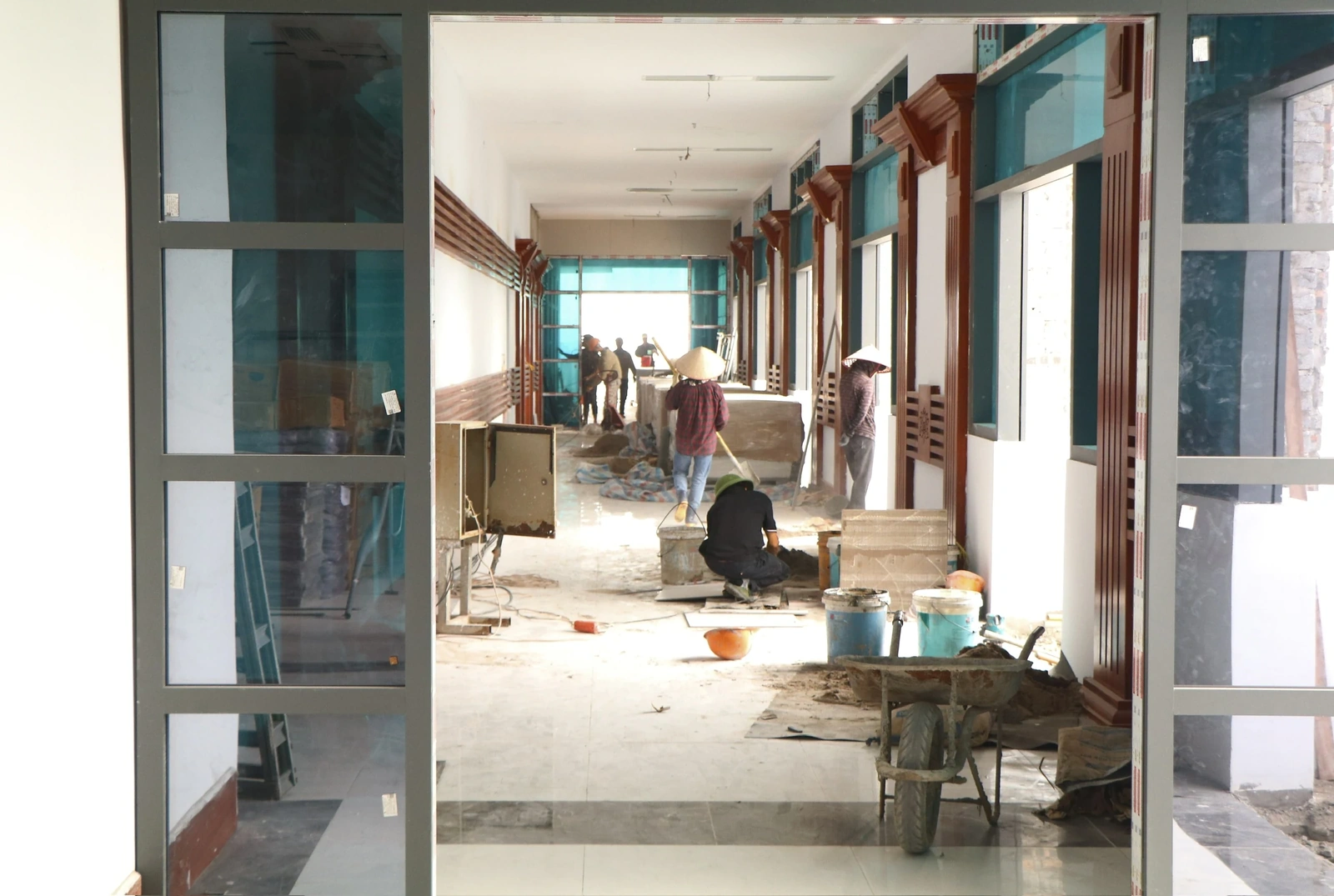 Cận cảnh các hạng mục đang dần hoàn thiện của Nhà Văn hóa nghệ thuật tỉnh