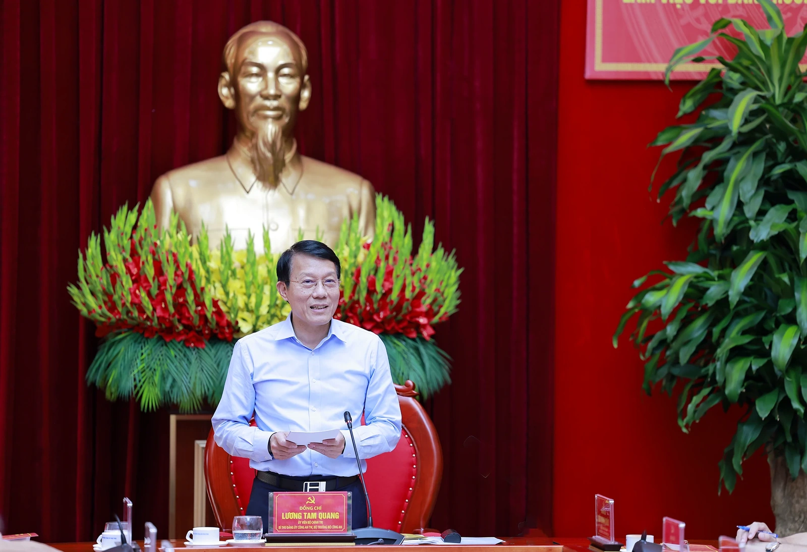 Bộ trưởng Bộ Công an Lương Tam Quang làm việc với Ban Thường vụ Tỉnh ủy Phú Thọ, Vĩnh Phúc, Hòa Bình