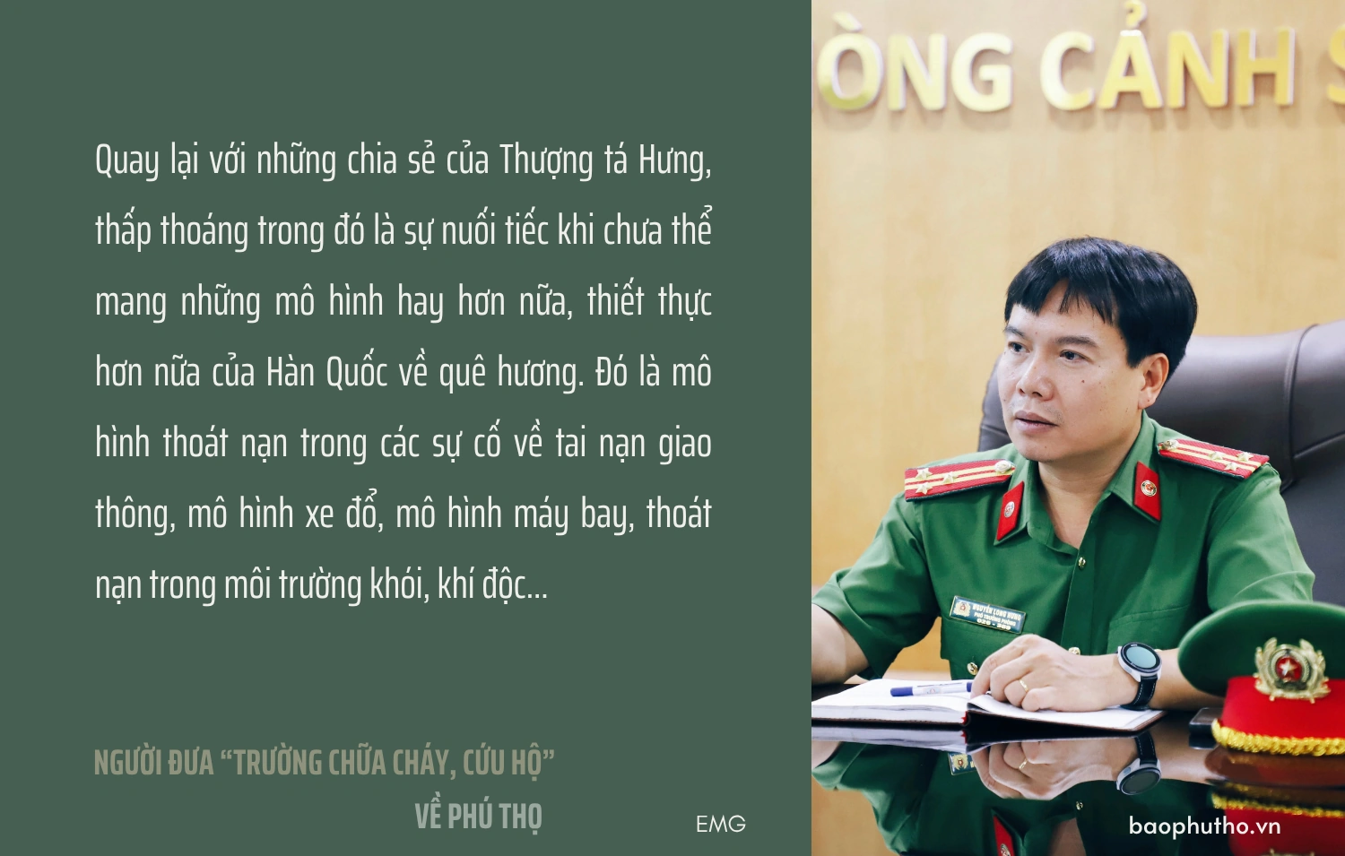 Người đưa “trường chữa cháy, cứu hộ” về Phú Thọ