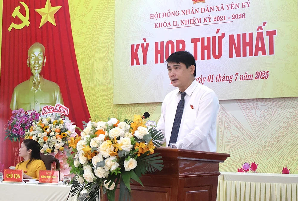 Kỳ họp thứ Nhất HĐND xã Yên Kỳ khoá II