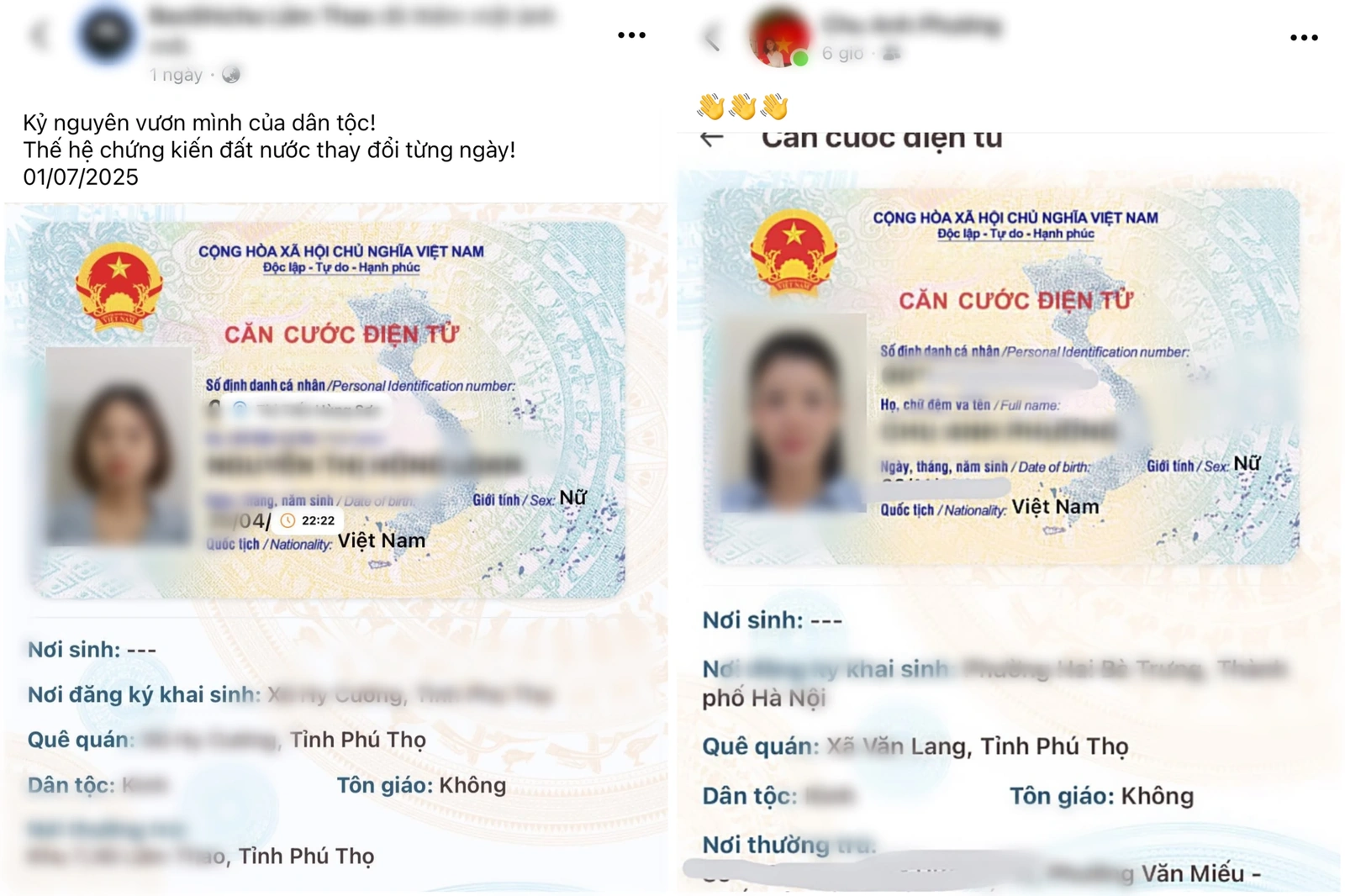 Cảnh báo trào lưu khoe căn cước công dân trên VNeID