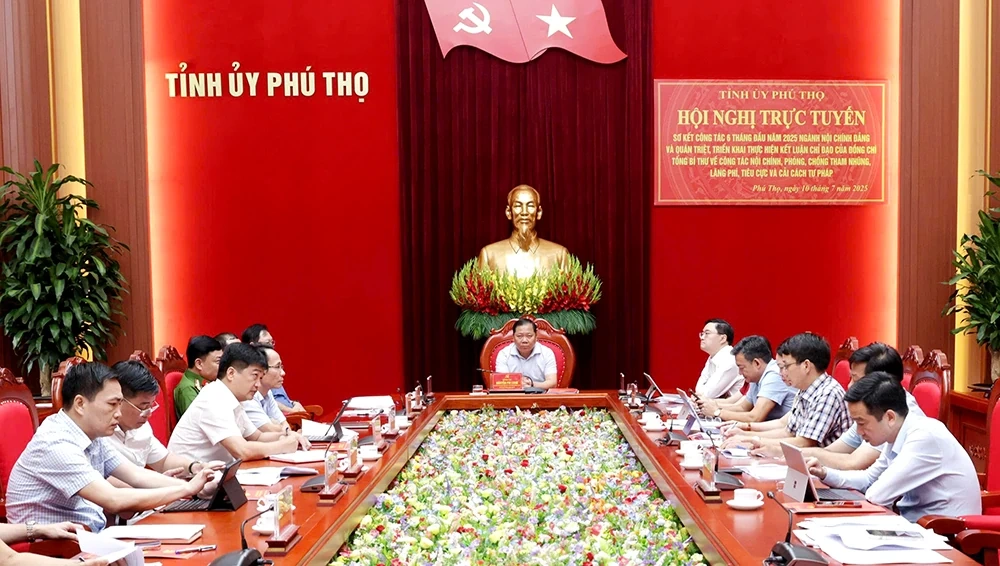 Hội nghị sơ kết công tác 6 tháng đầu năm 2025 ngành Nội chính Đảng