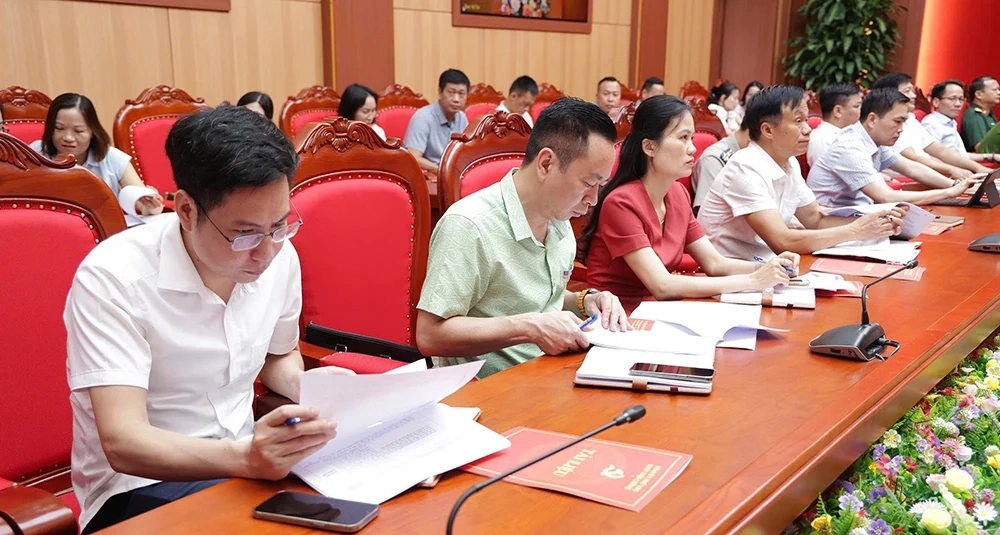 Hội nghị sơ kết công tác 6 tháng đầu năm 2025 ngành Nội chính Đảng