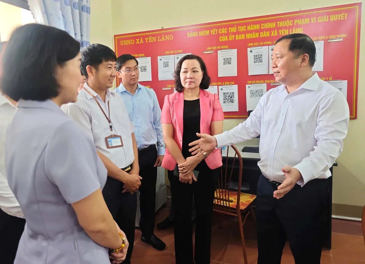 Phó Bí thư Thường trực Tỉnh ủy Nguyễn Phi Long kiểm tra thực tế tại xã Yên Lãng