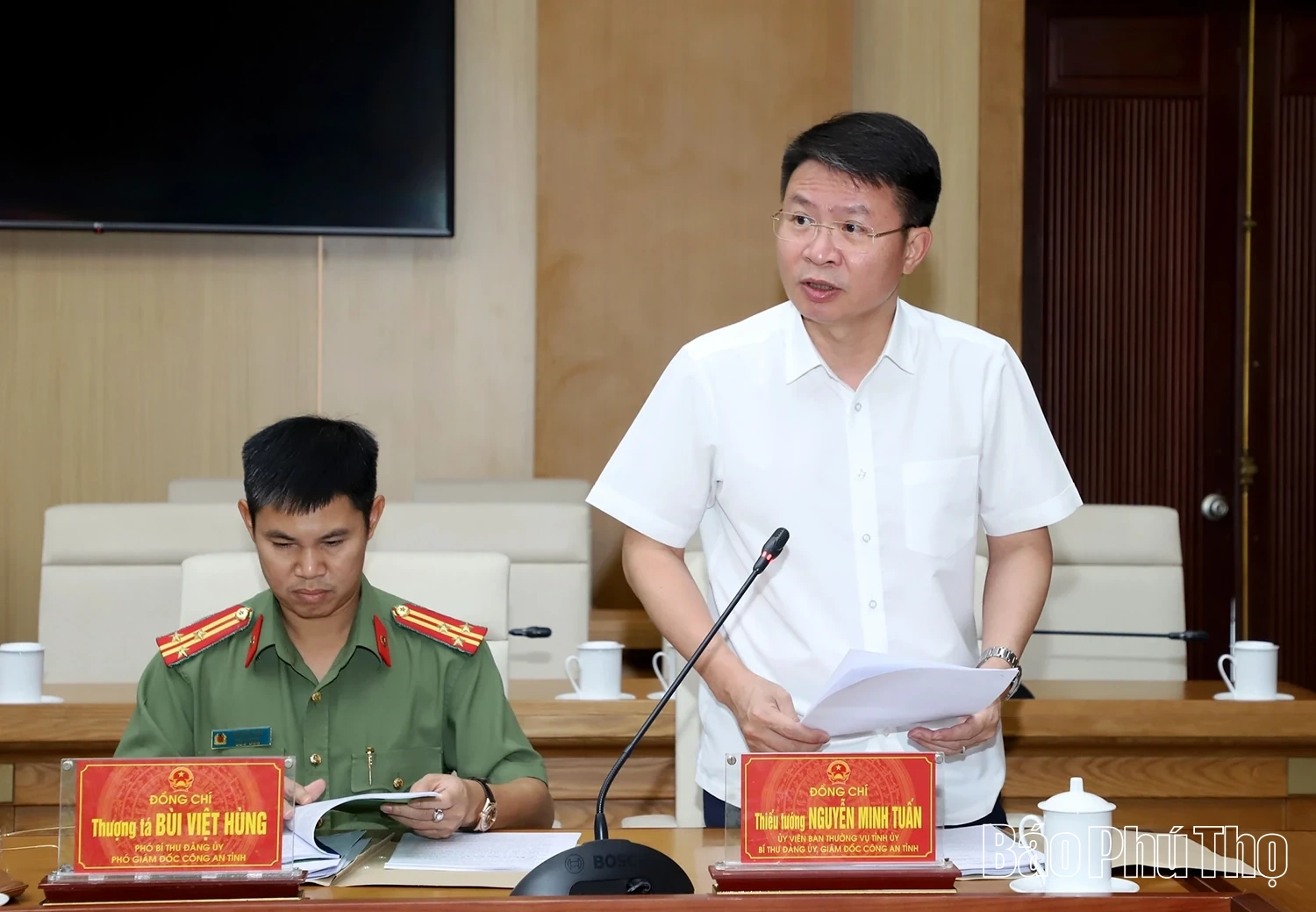 Tổ công tác số 4 của Ban Thường vụ Tỉnh ủy duyệt văn kiện Đại hội Đảng bộ Công an tỉnh nhiệm kỳ 2025-2030