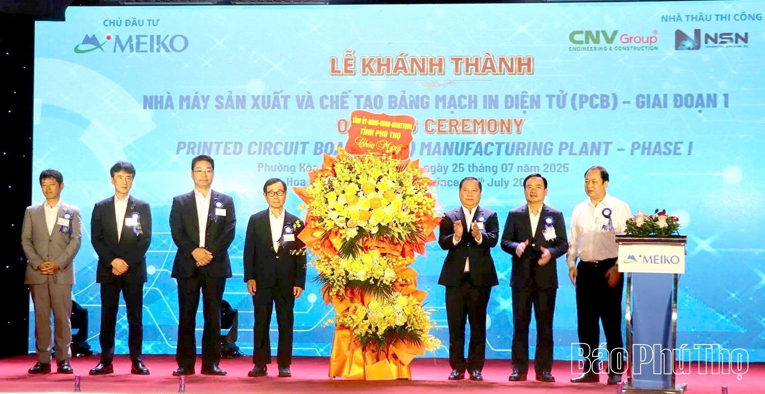 Khánh thành nhà máy sản xuất bảng mạch in điện tử MeiKo Hòa Bình