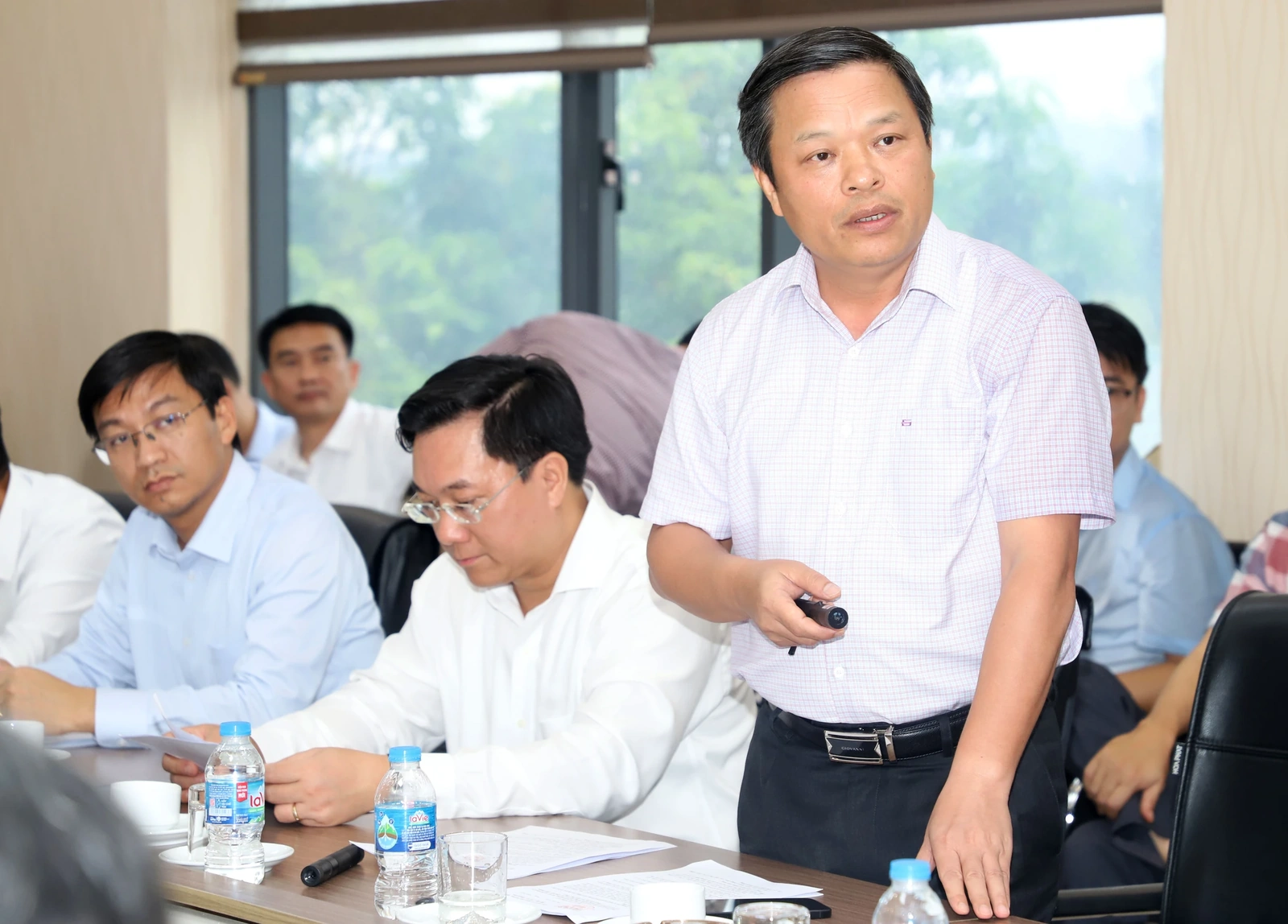 Bộ trưởng Bộ Xây dựng Trần Hồng Minh kiểm tra tình hình thực hiện Dự án tuyến đường sắt Lào Cai - Hà Nội - Hải Phòng tại tỉnh Phú Thọ