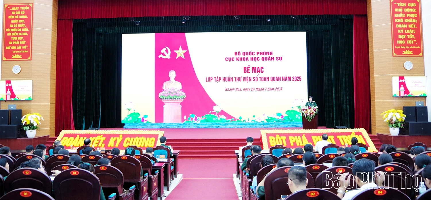 Bế mạc tập huấn thư viện số toàn quân năm 2025