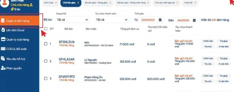 Tra mã vận đơn Giao hàng nhanh (GHN) nhanh chóng, chính xác tại tramavandon.net