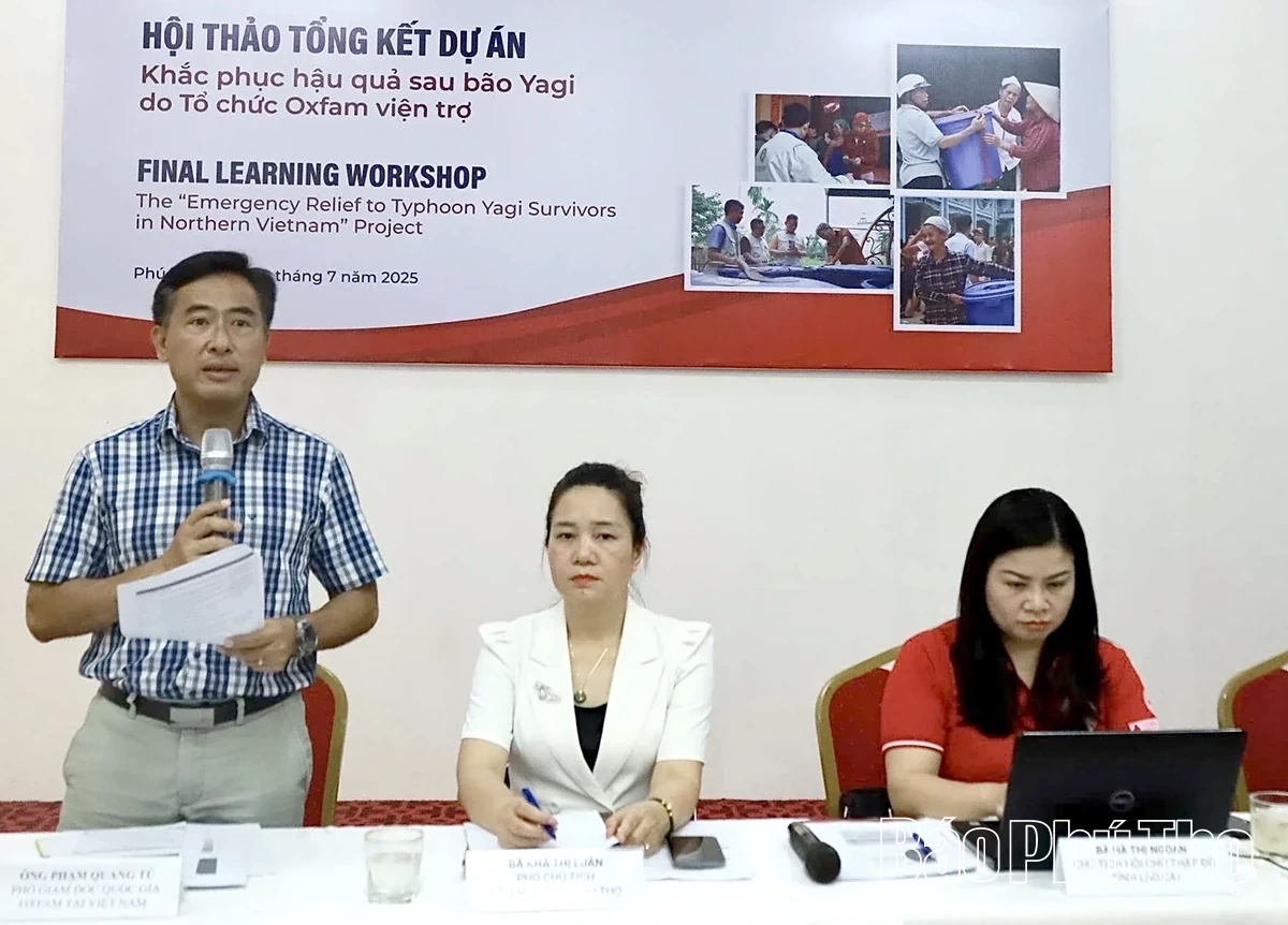 Hội thảo tổng kết dự án “Khắc phục hậu quả sau bão số 3 - tỉnh Hòa Bình”