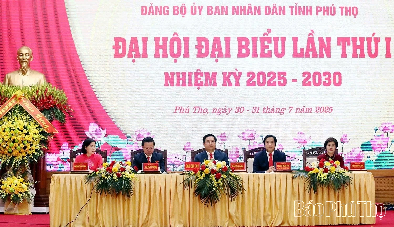 Đại hội đại biểu Đảng bộ UBND tỉnh Phú Thọ lần thứ I, nhiệm kỳ 2025 - 2030