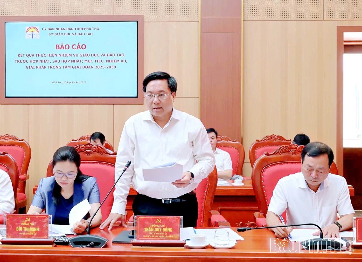 Thường trực Tỉnh ủy làm việc với Sở Giáo dục và Đào tạo