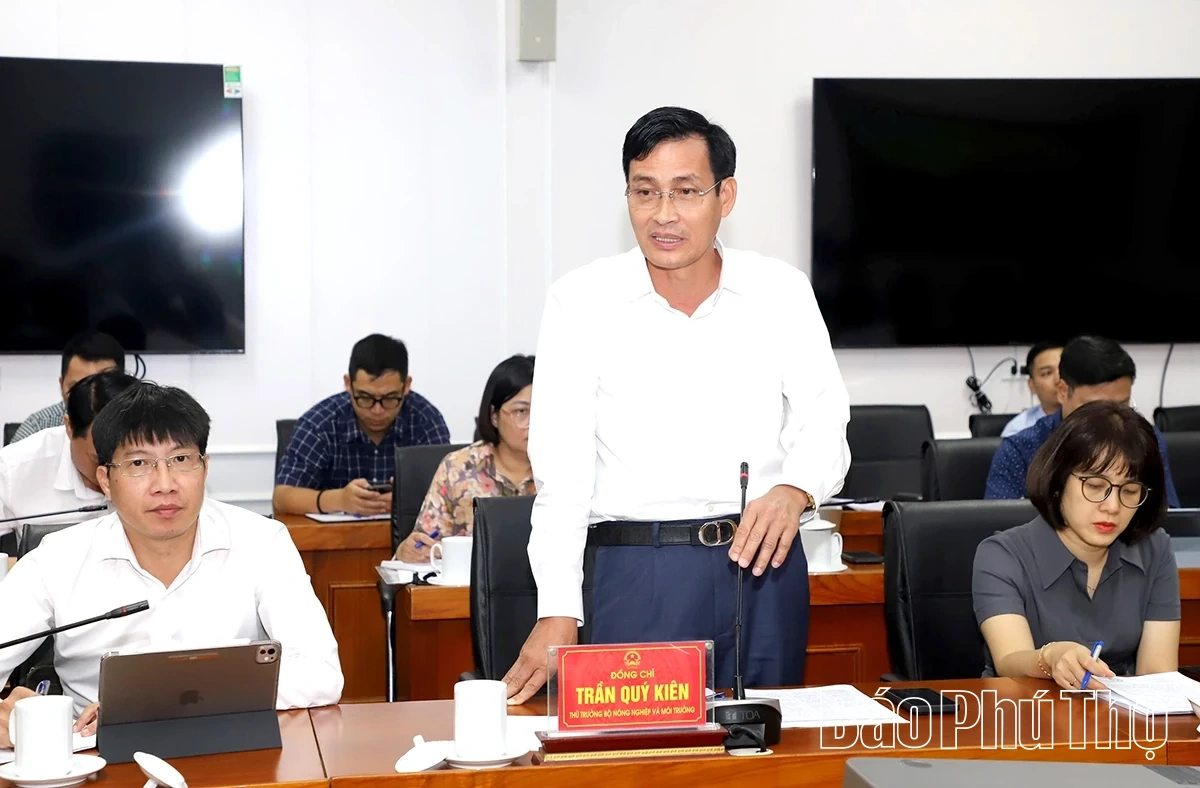 Đoàn công tác Bộ Nông nghiệp và Môi trường làm việc tại Phú Thọ