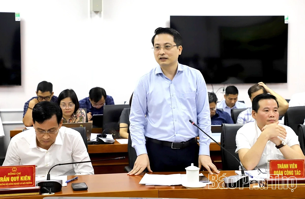 Đoàn công tác Bộ Nông nghiệp và Môi trường làm việc tại Phú Thọ