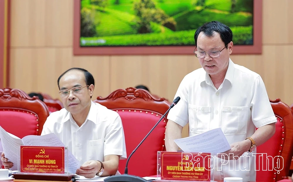 Ban Thường vụ Tỉnh ủy cho ý kiến vào các nội dung quan trọng