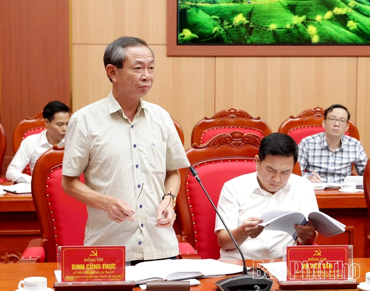 Ban Thường vụ Tỉnh ủy cho ý kiến vào một số nội dung quan trọng