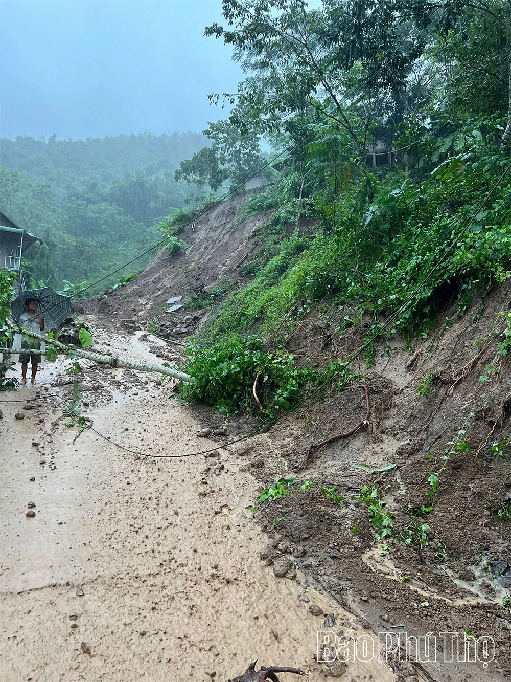 Xã Tân Mai di dời khẩn cấp 36 hộ dân nằm trong vùng nguy cơ sạt lở và ảnh hưởng của lũ bão