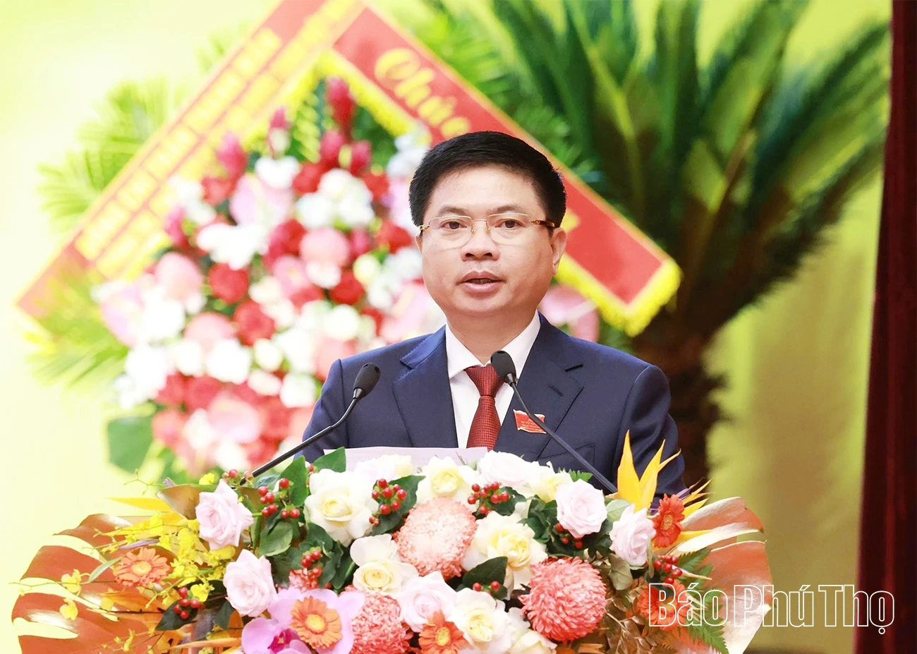 Bí thư Tỉnh ủy Trương Quốc Huy phát biểu nhận nhiệm vụ