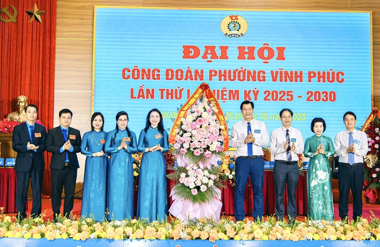 Đại hội Công đoàn phường Vĩnh Phúc lần thứ I, nhiệm kỳ 2025 - 2030