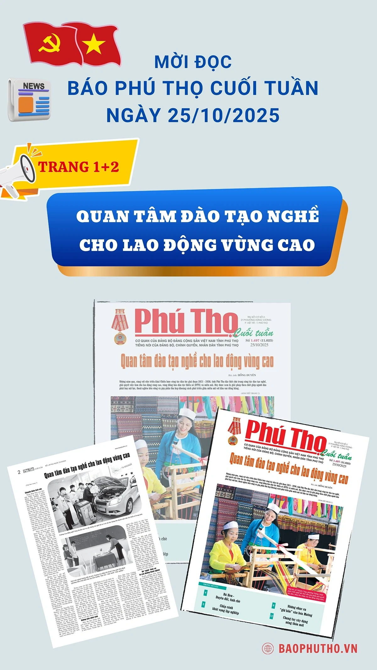 Báo Phú Thọ: Mời đọc số Báo Phú Thọ Cuối tuần phát hành ngày 25-10-2025