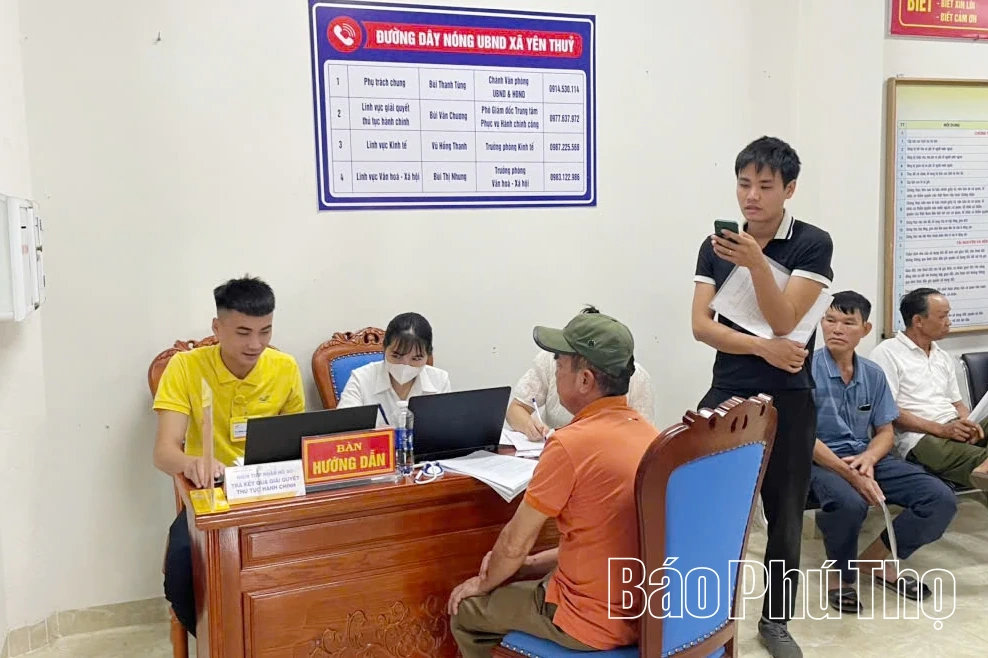 Xã Yên Thủy xây dựng nền hành chính hiện đại, phục vụ Nhân dân