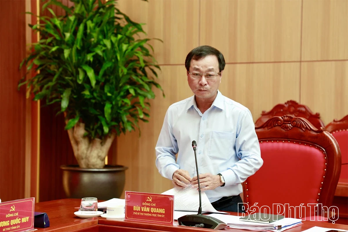 Ban Thường vụ Tỉnh ủy thông qua nhiều nội dung công tác xây dựng Đảng và phát triển kinh tế - xã hội