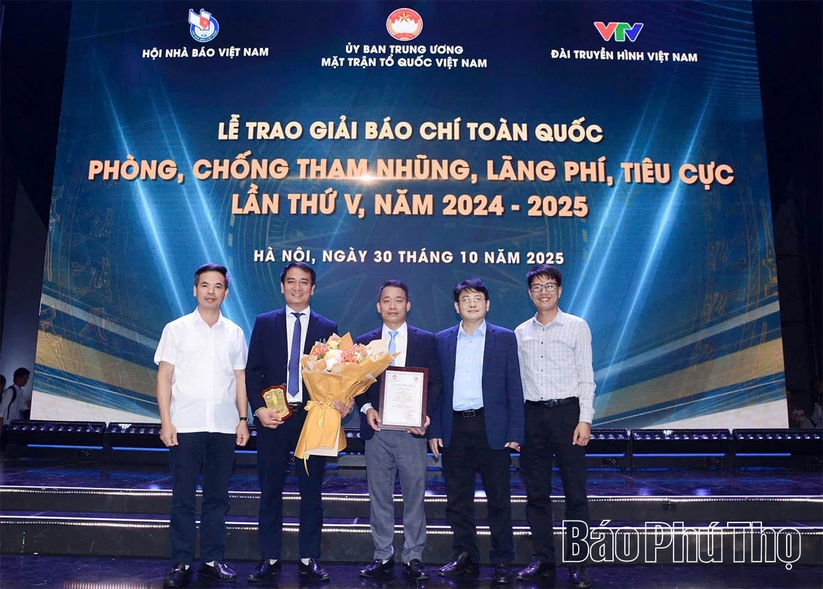 Báo và phát thanh, truyền hình Phú Thọ đoạt giải B Giải Báo chí toàn quốc phòng, chống tham nhũng, lãng phí, tiêu cực lần thứ V