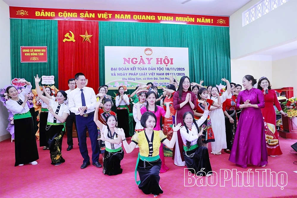 Ngày hội đại đoàn kết toàn dân tộc khu dân cư khu Đồng Tâm, xã Minh Đài