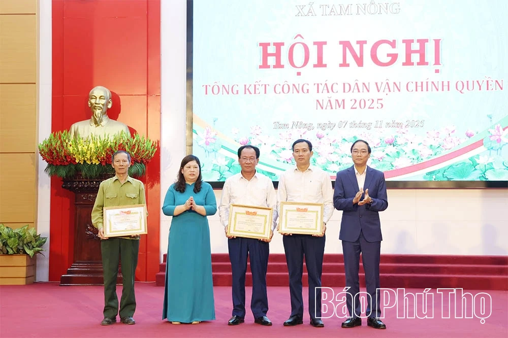 Xã Tam Nông tổng kết công tác dân vận chính quyền năm 2025