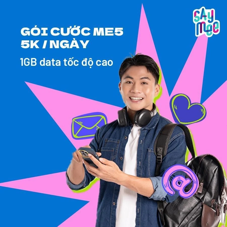 Saymee cực “tâm lý” khi triển khai gói cước theo giờ chỉ từ 5K có ngay dung lượng lên tới 6GB