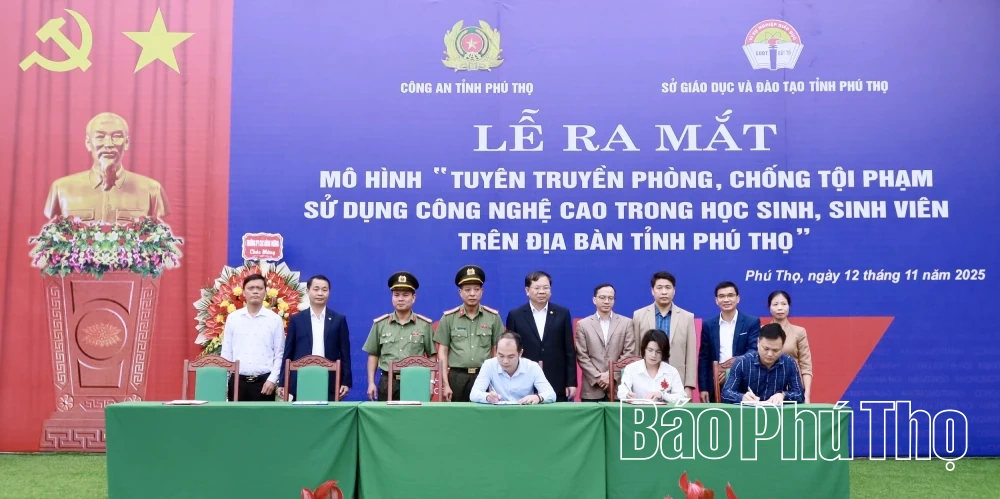 Ra mắt Mô hình “Tuyên truyền phòng, chống tội phạm sử dụng công nghệ cao trong học sinh, sinh viên trên địa bàn tỉnh Phú Thọ”