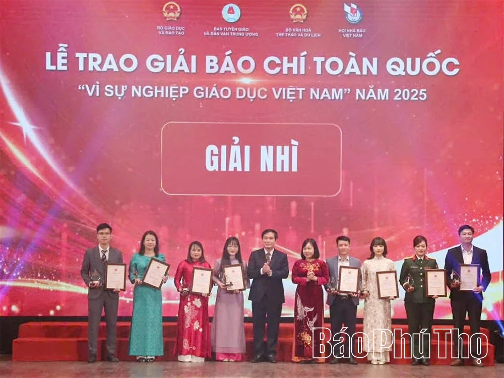 Báo và PT-TH Phú Thọ đoạt giải Nhì Giải Báo chí toàn quốc “Vì sự nghiệp Giáo dục Việt Nam” năm 2025