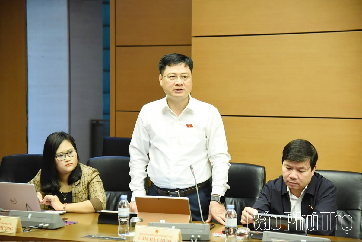 Đoàn Đại biểu Quốc hội tỉnh Phú Thọ tham gia thảo luận hoàn thiện chính sách y tế cơ sở, giáo dục và dự trữ quốc gia