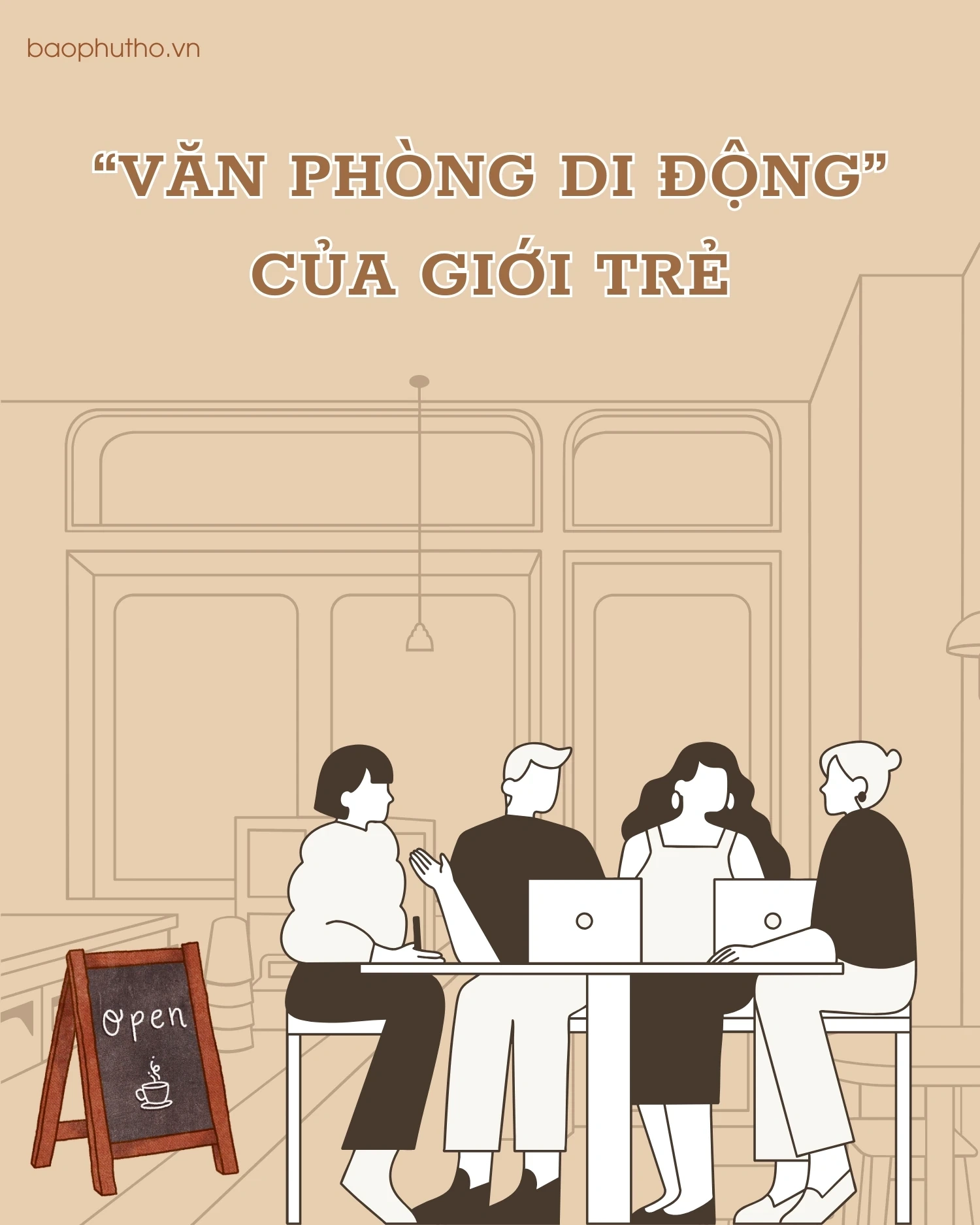 “Văn phòng di động” của giới trẻ