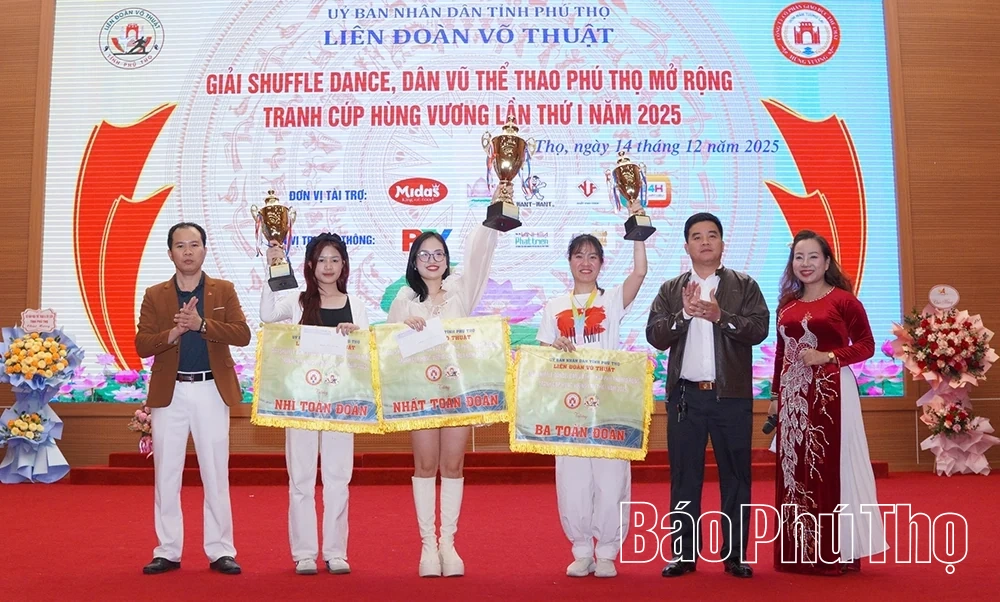 Sôi nổi Giải Shuffle dance & Dân vũ thể thao Phú Thọ mở rộng 2025