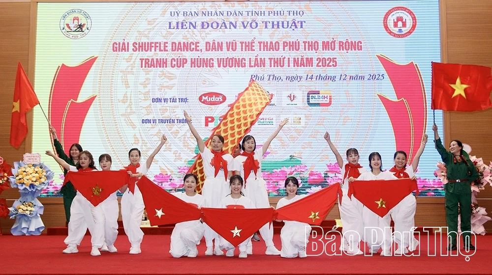 Sôi nổi Giải Shuffle dance & Dân vũ thể thao Phú Thọ mở rộng 2025