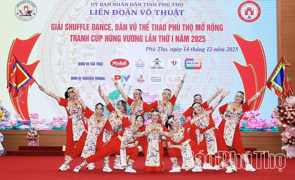 Sôi nổi Giải Shuffle dance & Dân vũ thể thao Phú Thọ mở rộng 2025
