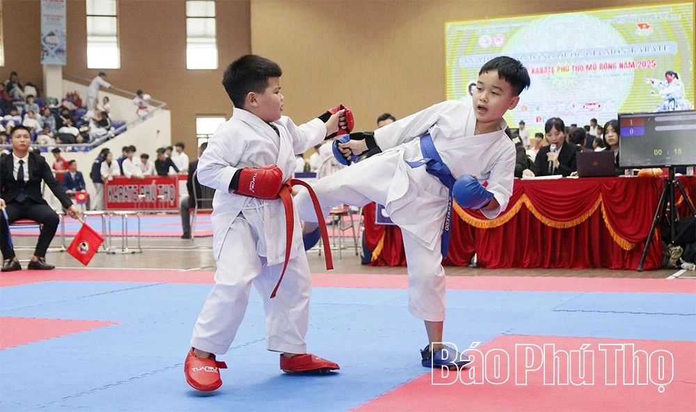 Hơn 800 vận động viên tham dự Giải Vô địch trẻ Karate Phú Thọ mở rộng lần thứ III