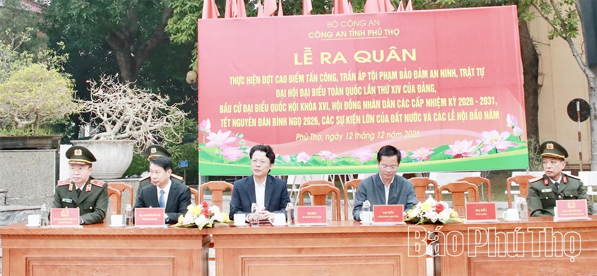Ra quân thực hiện Đợt cao điểm tấn công, trấn áp tội phạm, bảo đảm an ninh, trật tự