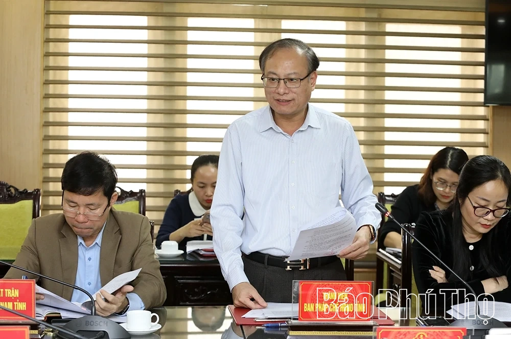 Ban Pháp chế, HĐND tỉnh thẩm tra các dự thảo nghị quyết trình kỳ họp chuyên đề thứ 5, HĐND tỉnh khoá XIX