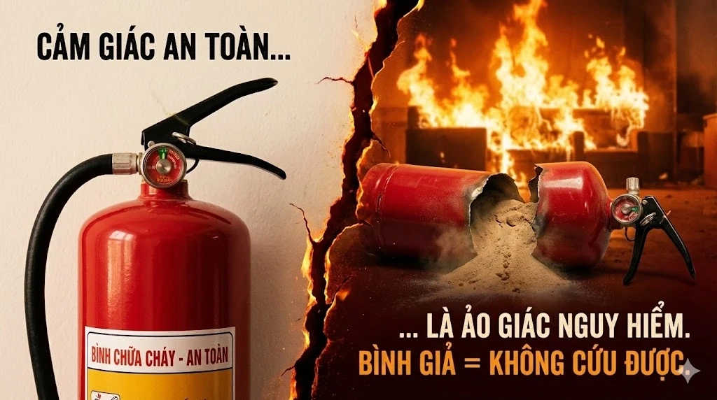 Bình chữa cháy giả: Khi cảm giác an toàn trở thành ảo giác nguy hiểm