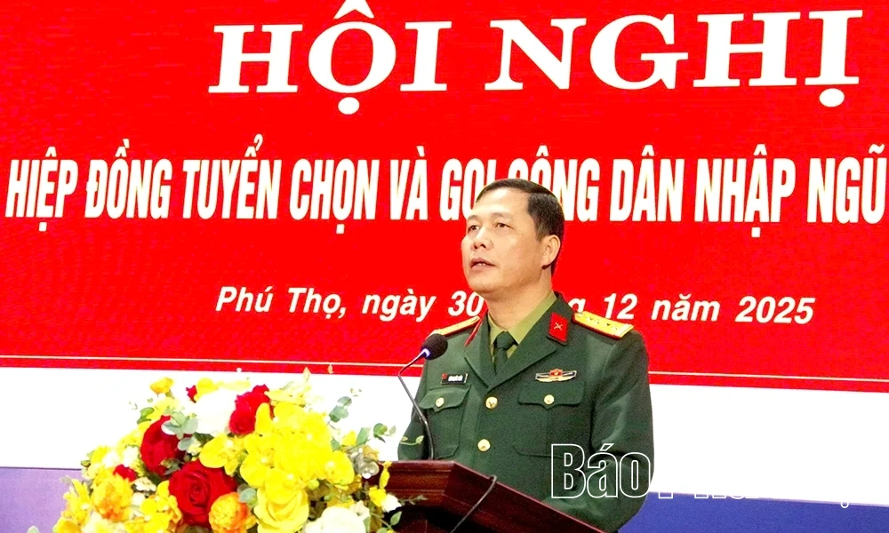 Hiệp đồng tuyển chọn gọi công dân nhập ngũ năm 2026