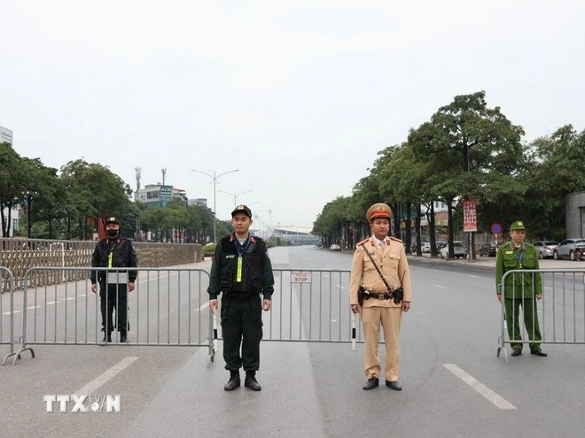 Bảo đảm trật tự giao thông phục vụ sơ duyệt, diễn tập bảo vệ Đại hội Đảng